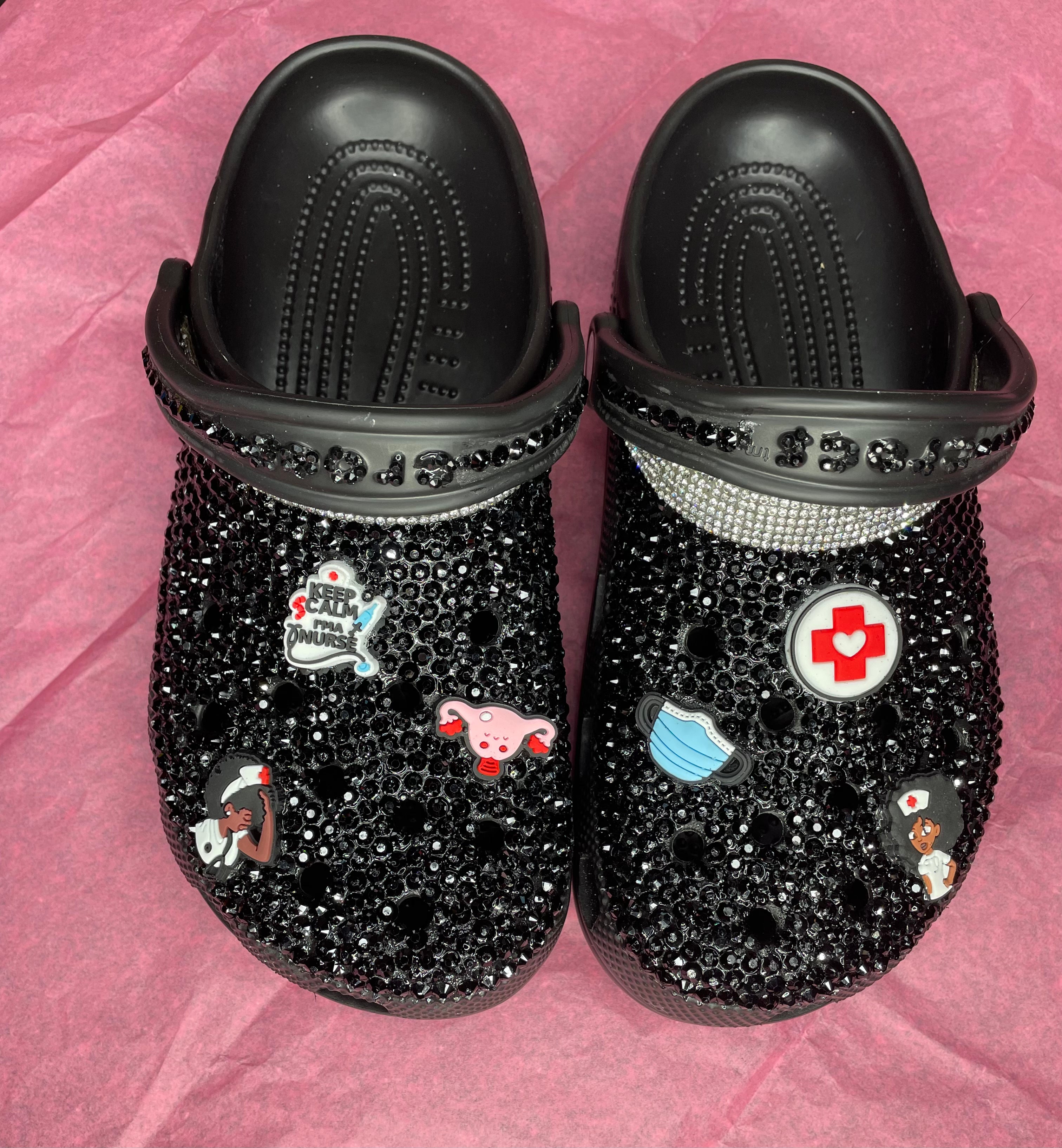 High quality Black Girl Magic - Custom Bling Kid Crocs