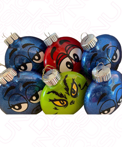 M & M/Grinch Ornaments