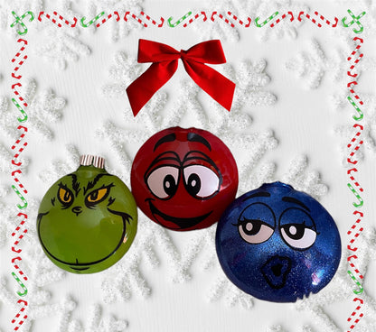 M & M/Grinch Ornaments